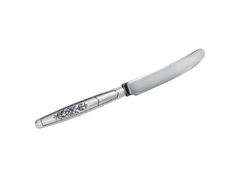 Серебряный столовый нож с цветочным орнаментом на ручке «Астра»